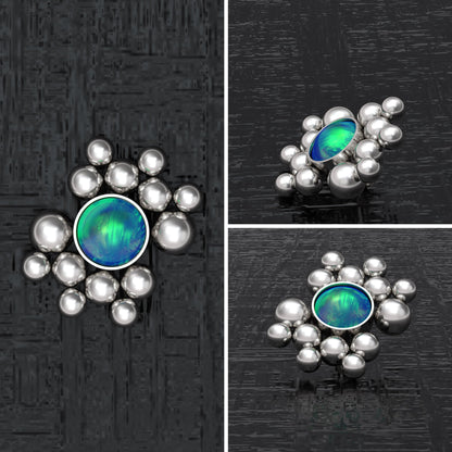 Internally Threaded Dermal Top Surgical Steel - TitaniumFashion