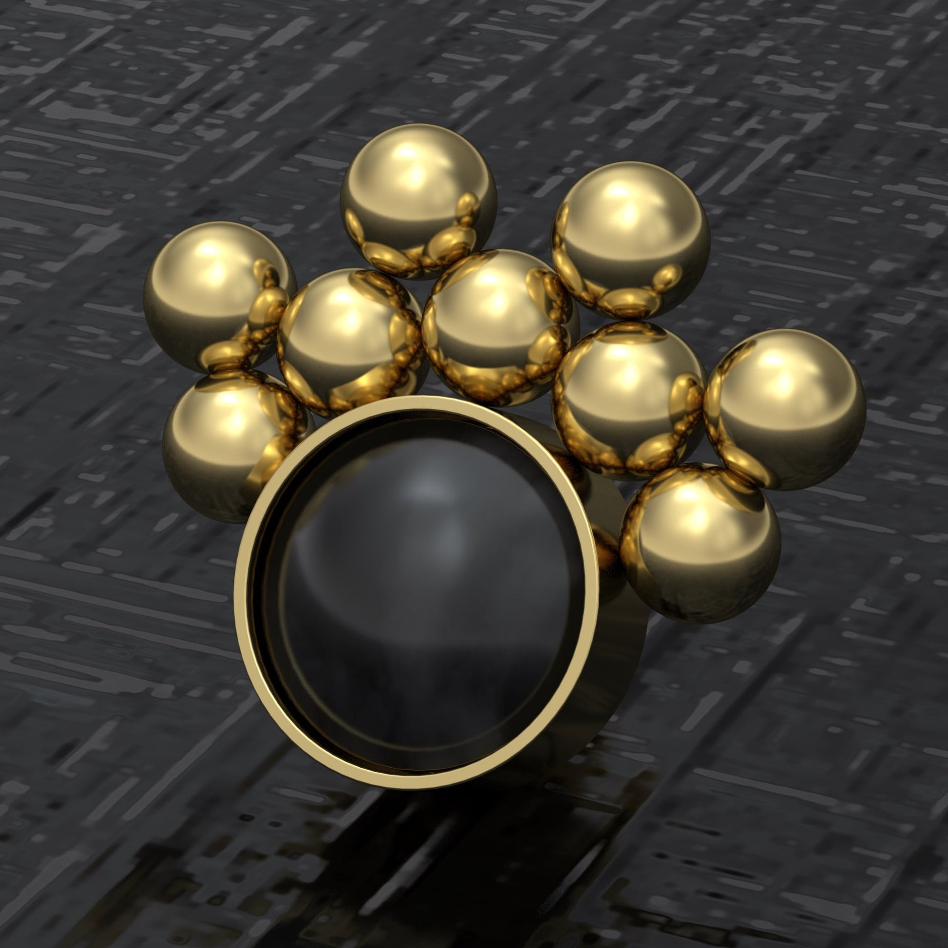 Surgical Steel Dermal Top Onyx - TitaniumFashion