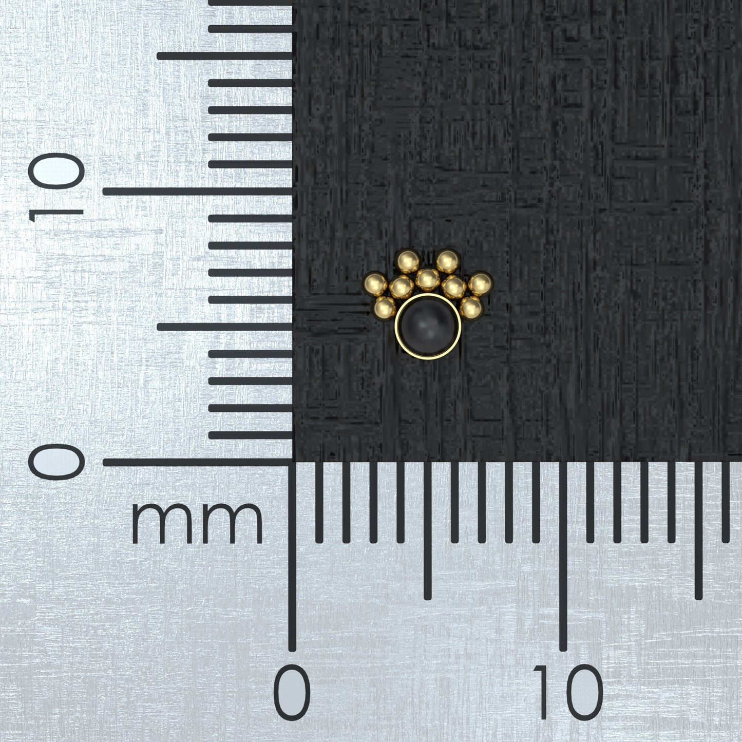 Surgical Steel Dermal Top Onyx - TitaniumFashion