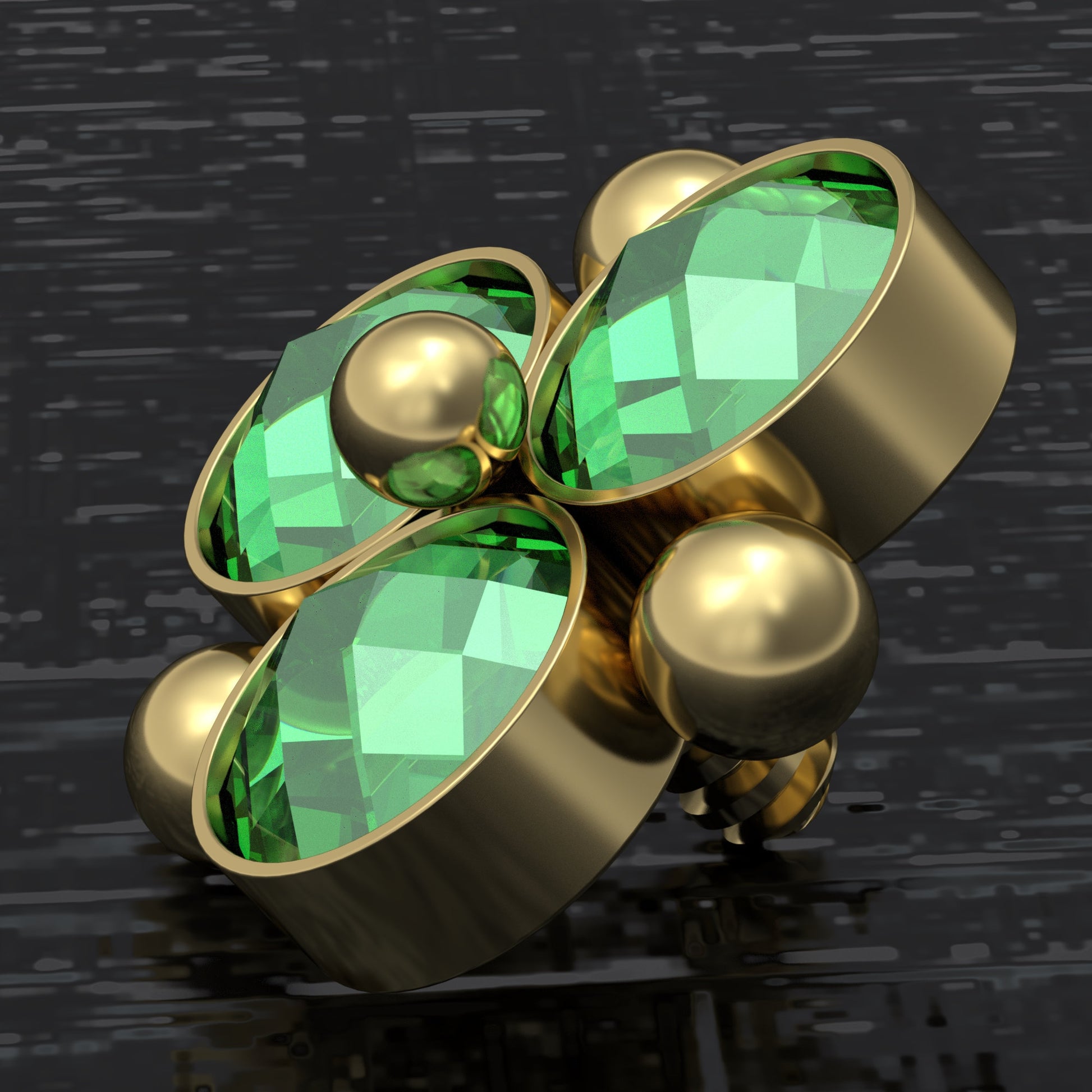 CZ Dermal Jewelry Surgical Steel - TitaniumFashion