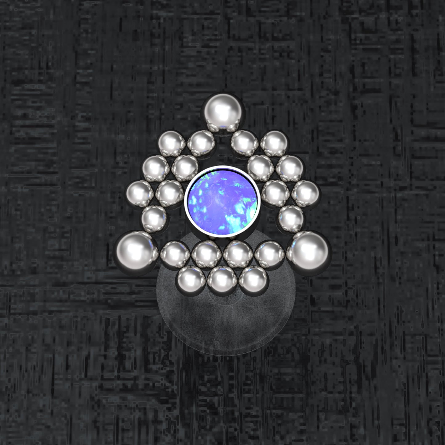 Lip Ring Opal - TitaniumFashion