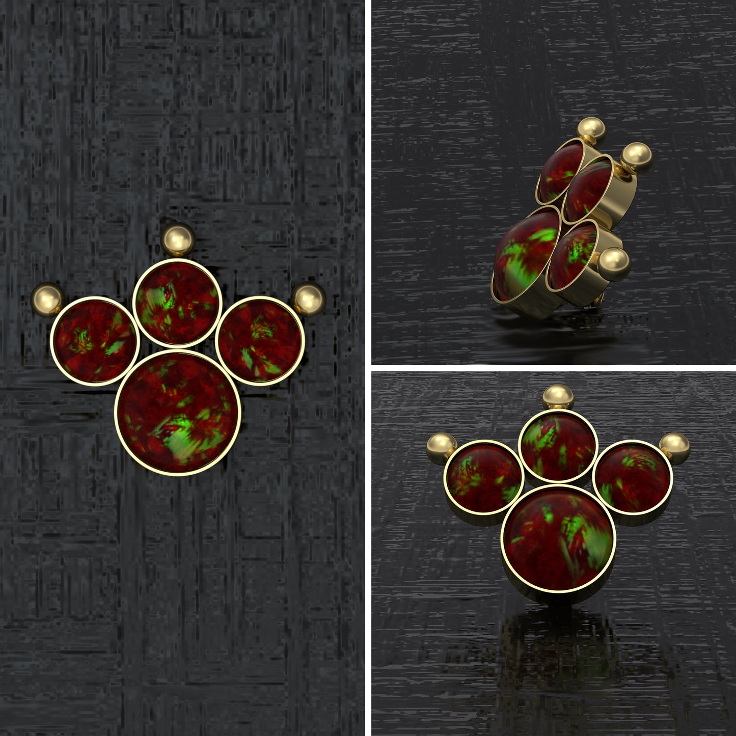 Internally Threaded Dermal Top Surgical Steel - TitaniumFashion