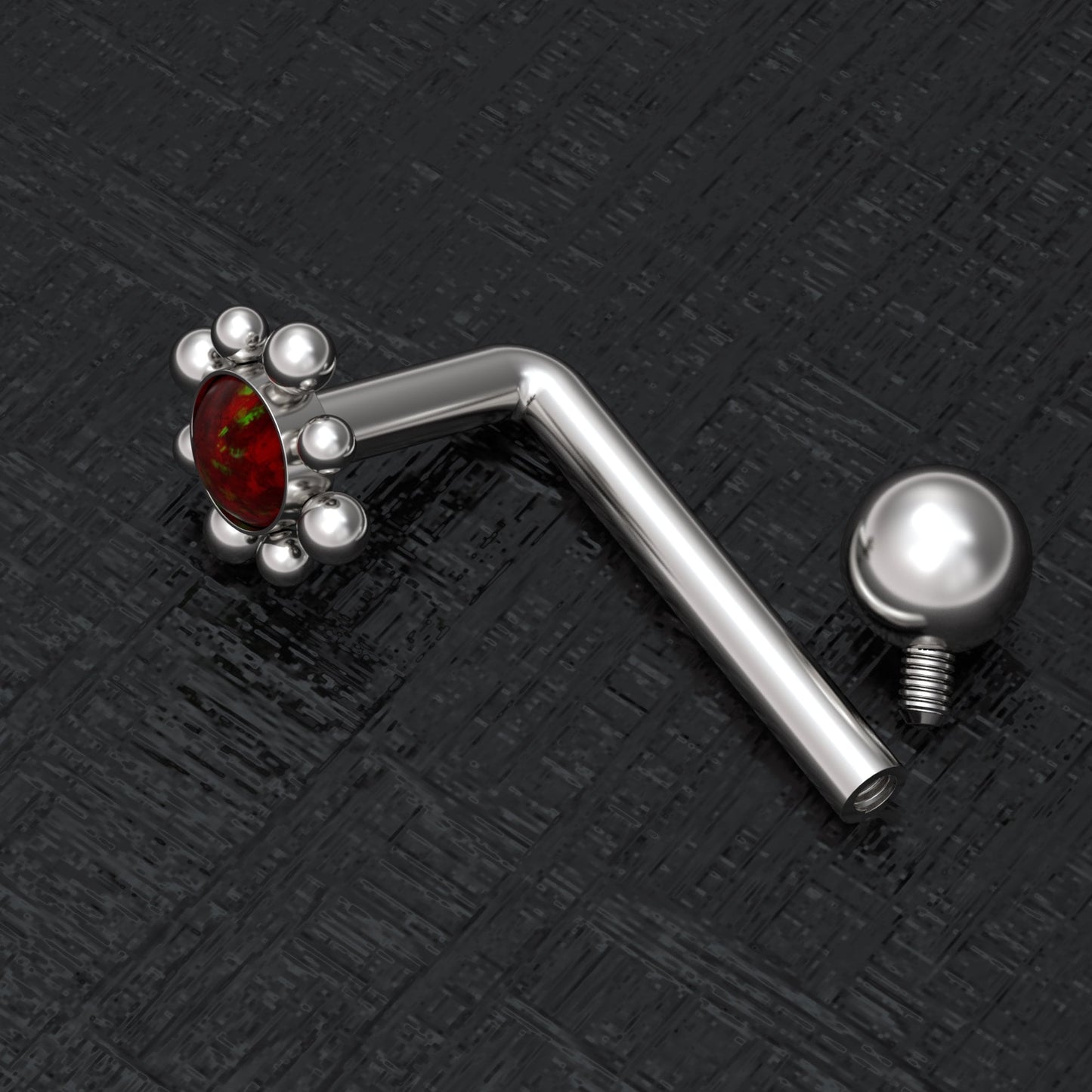 Surgical Steel Vertical Hood Jewelry 14g - TitaniumFashion