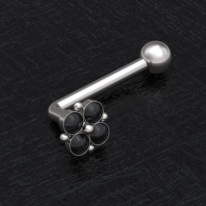 Surgical Steel VCH Piercing Jewelry Onyx - TitaniumFashion