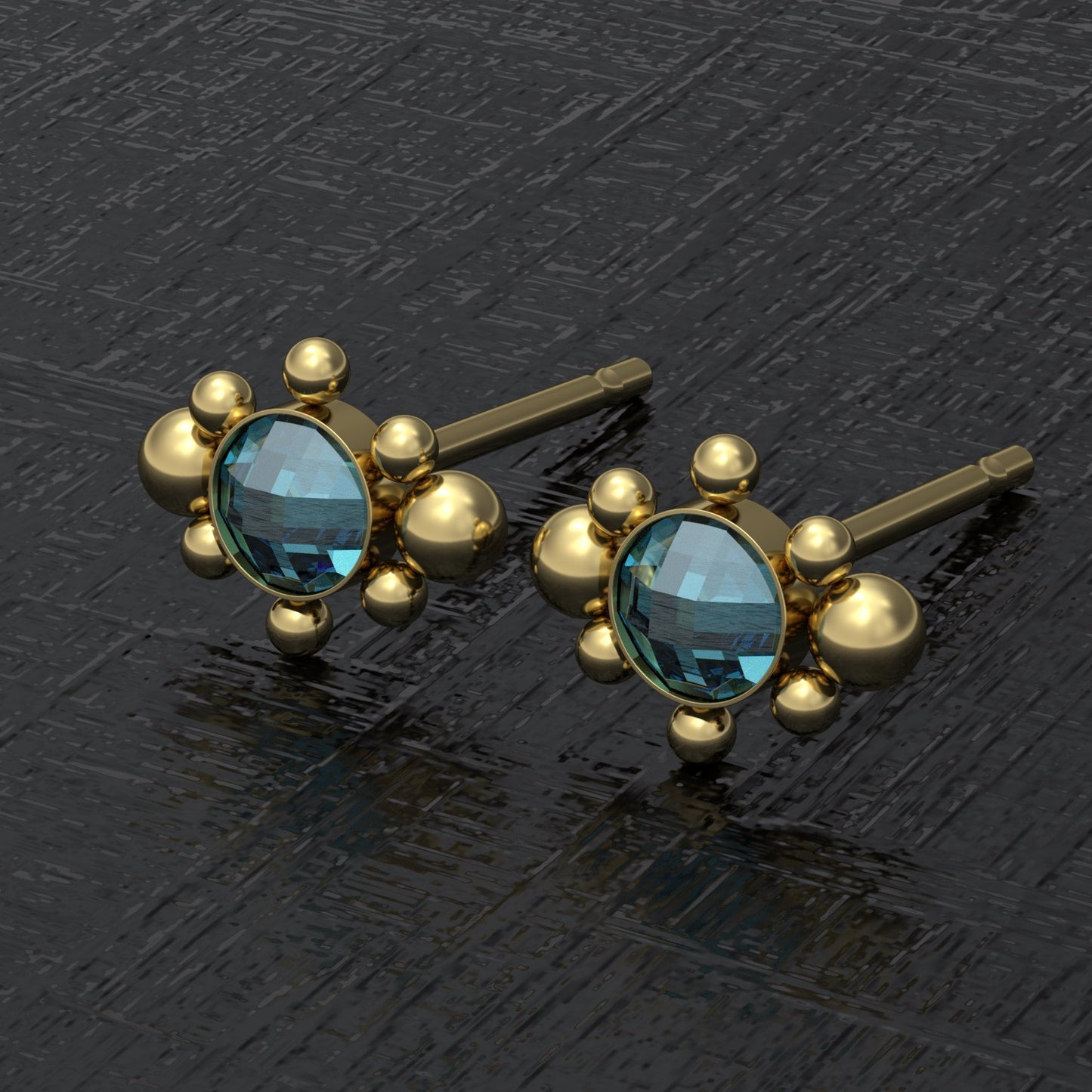 Simple Stud Earrings CZ - TitaniumFashion