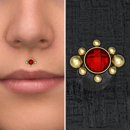 CZ Lip Labret Bioflex - TitaniumFashion