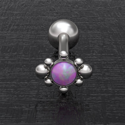 Tongue Ring Opal - TitaniumFashion