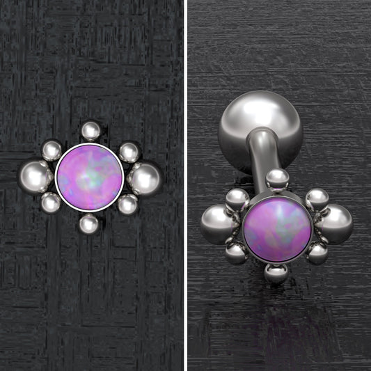 Tongue Ring Opal - TitaniumFashion