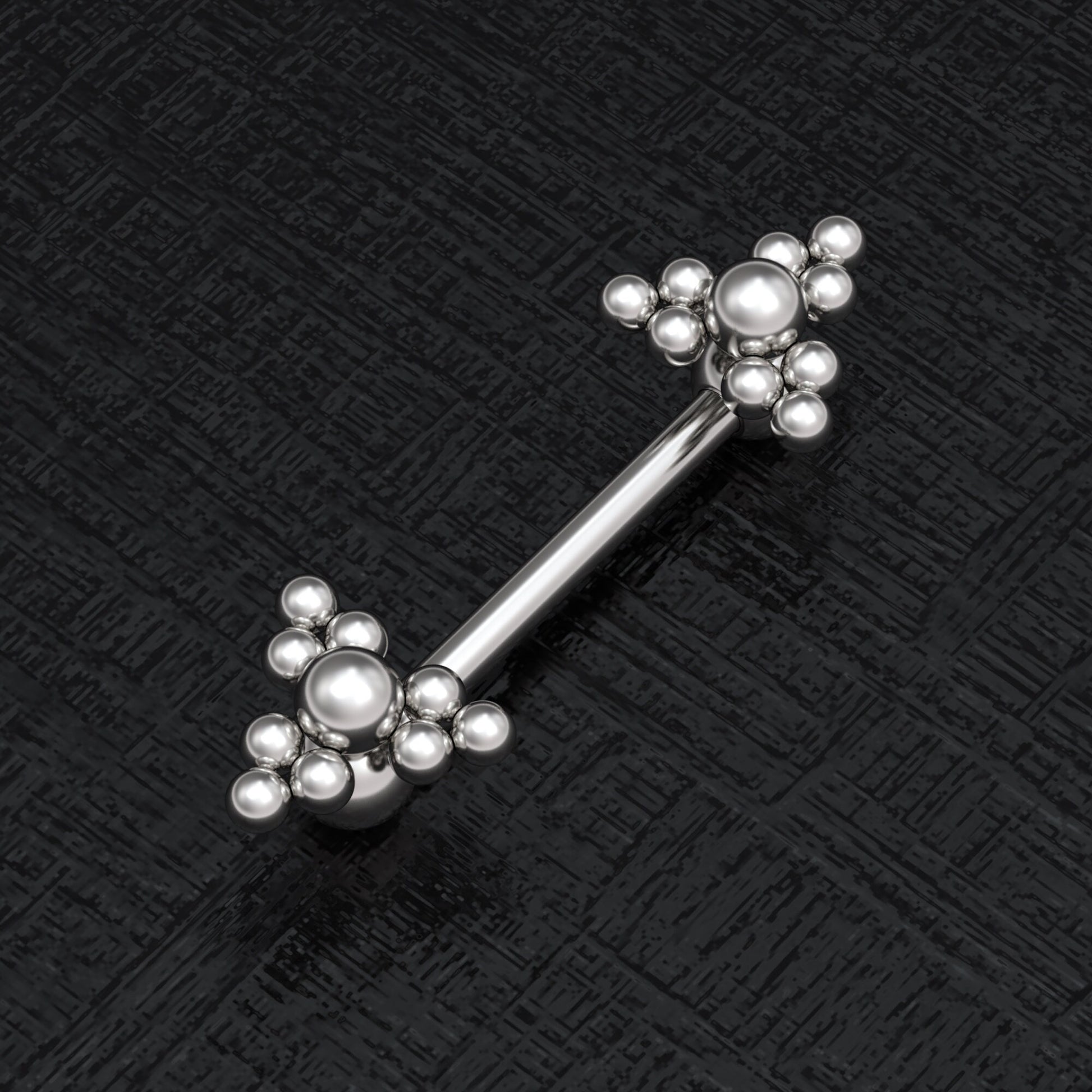 Nipple Ring Barbell Surgical Steel - TitaniumFashion