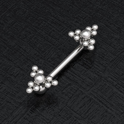 Nipple Ring Barbell Surgical Steel - TitaniumFashion