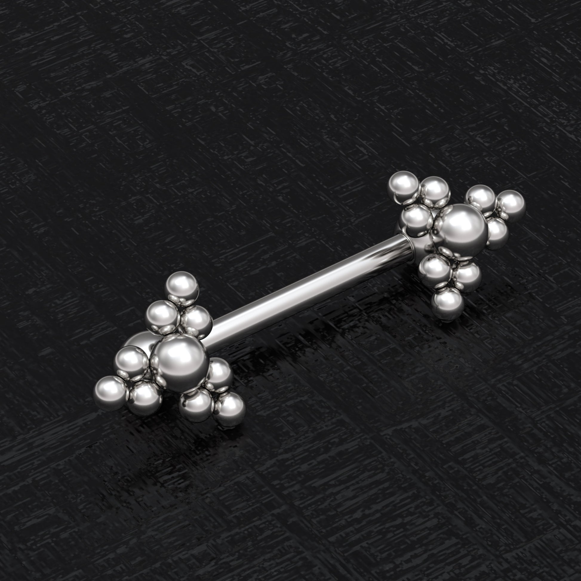 Nipple Ring Barbell Surgical Steel - TitaniumFashion