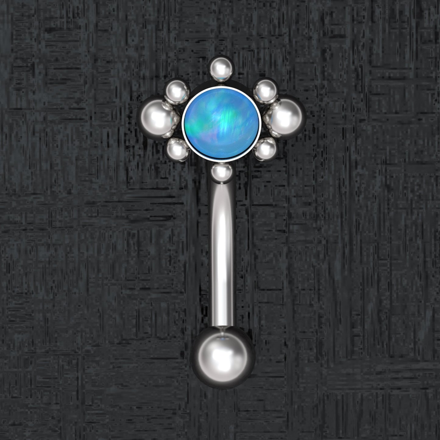 Opal Rook Piercing Surgical Steel - TitaniumFashion
