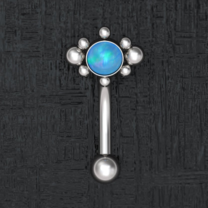 Opal Rook Piercing Surgical Steel - TitaniumFashion