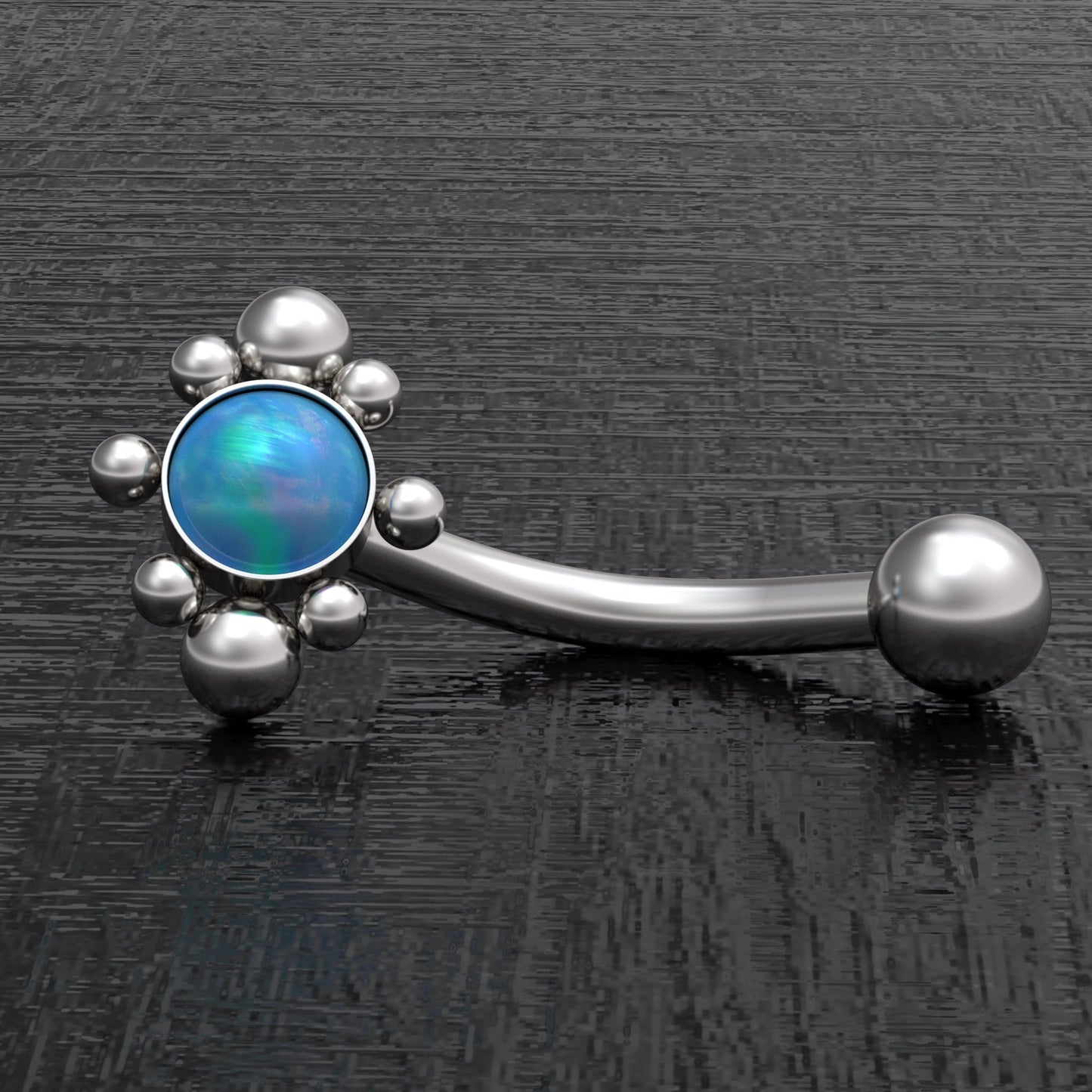Opal Rook Piercing Surgical Steel - TitaniumFashion