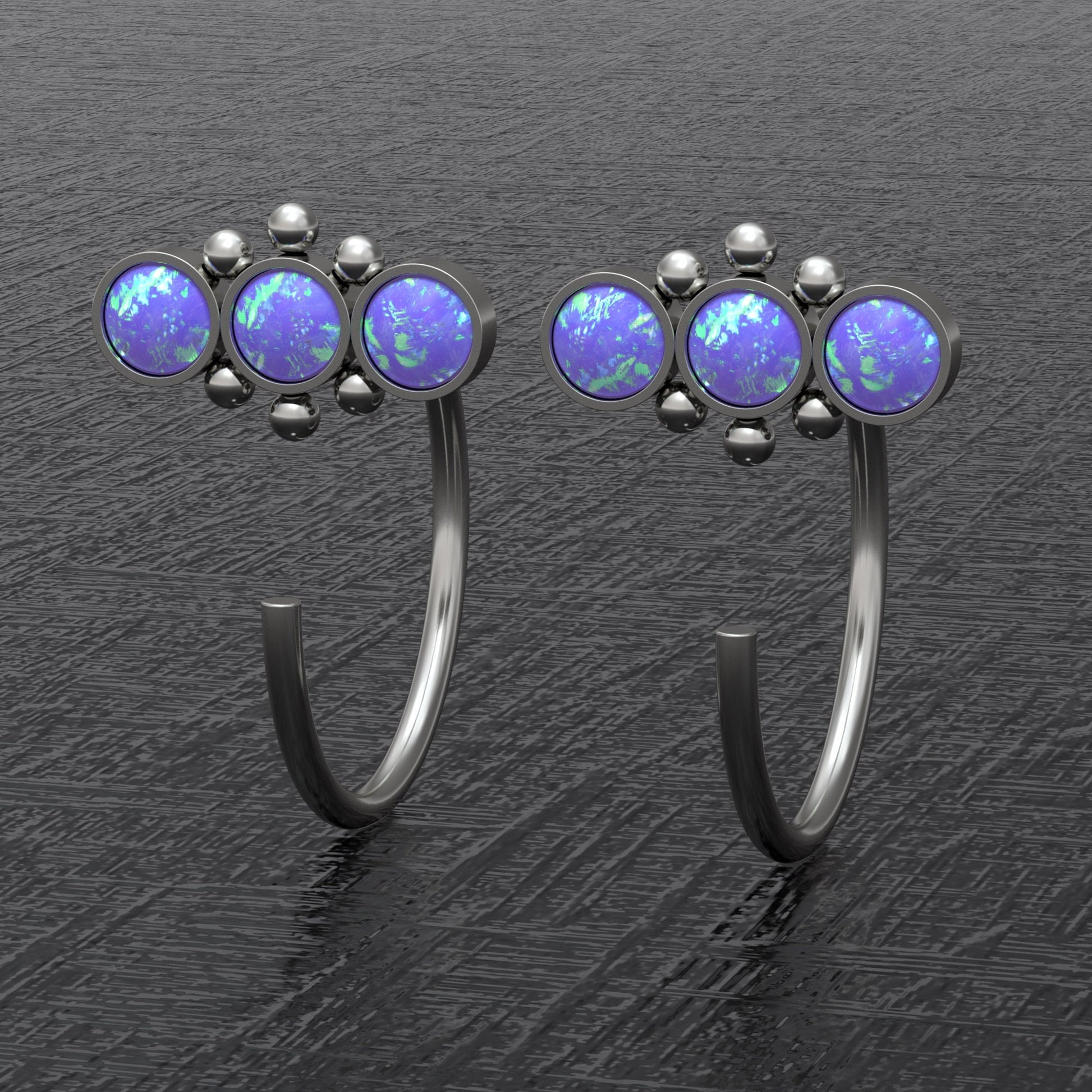 Small Hoop Earrings Titanium - TitaniumFashion