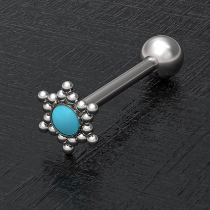 Tongue Barbell Earring Surgical Steel - TitaniumFashion