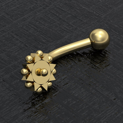 Surgical Steel Curved Barbell Piercing - TitaniumFashion