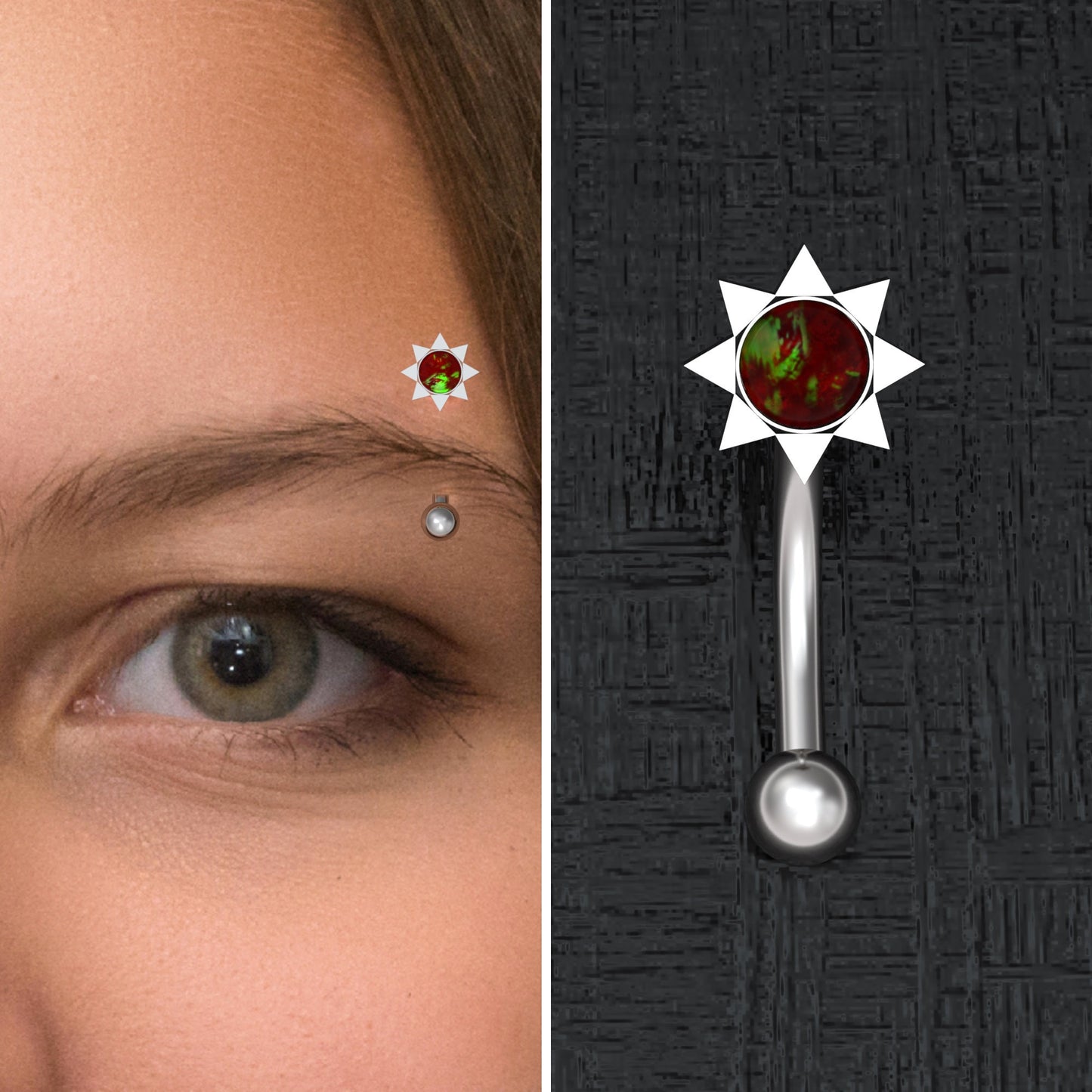 Surgical Steel Eyebrow Jewelry - TitaniumFashion