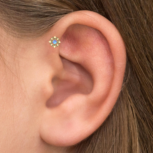 Opal Cartilage Piercing Bioflex - TitaniumFashion