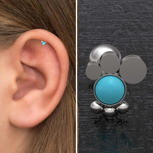 Tragus Earring Surgical Steel - TitaniumFashion