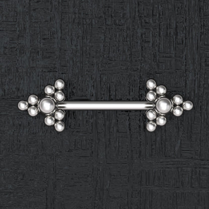 Nipple Ring Barbell Surgical Steel - TitaniumFashion