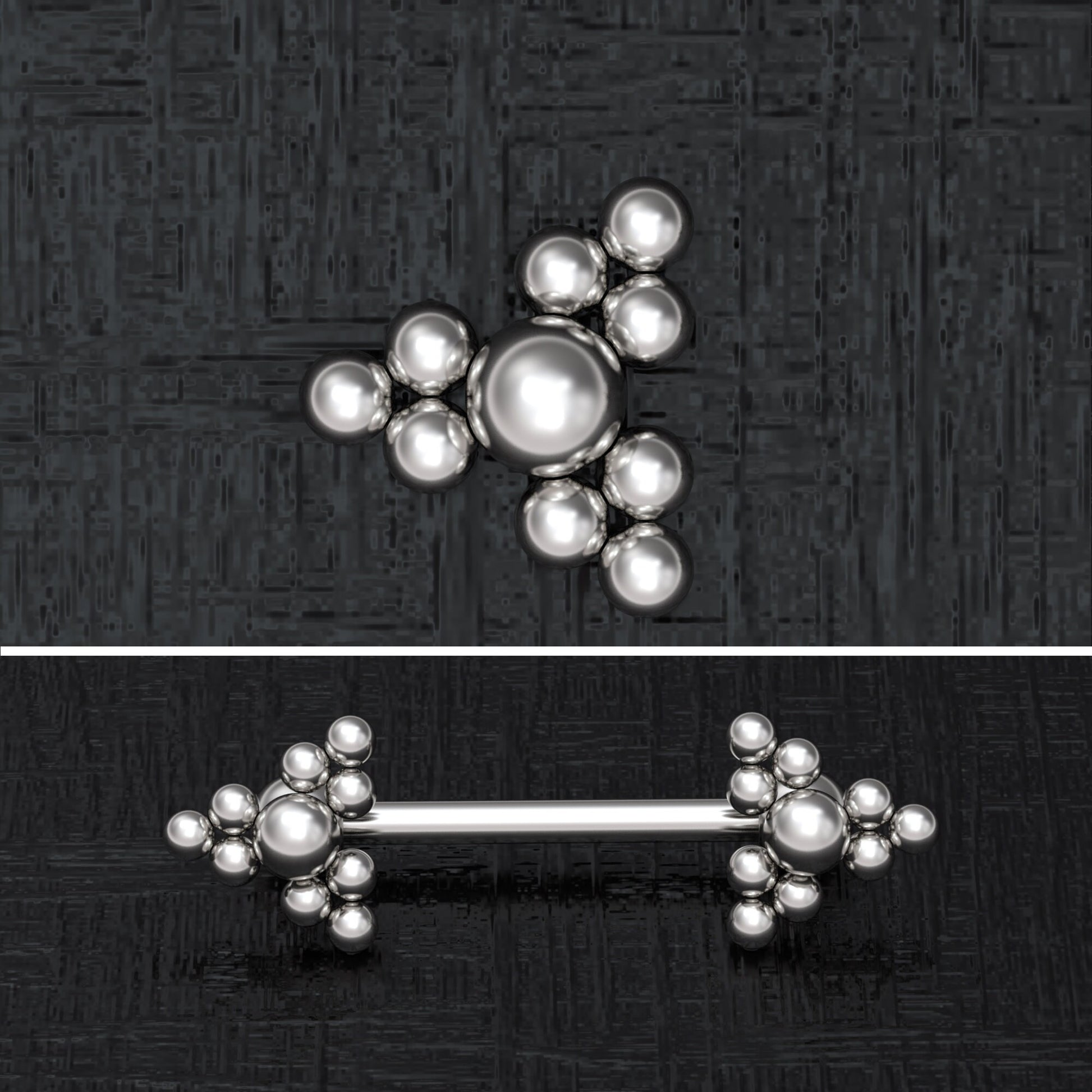 Nipple Ring Barbell Surgical Steel - TitaniumFashion