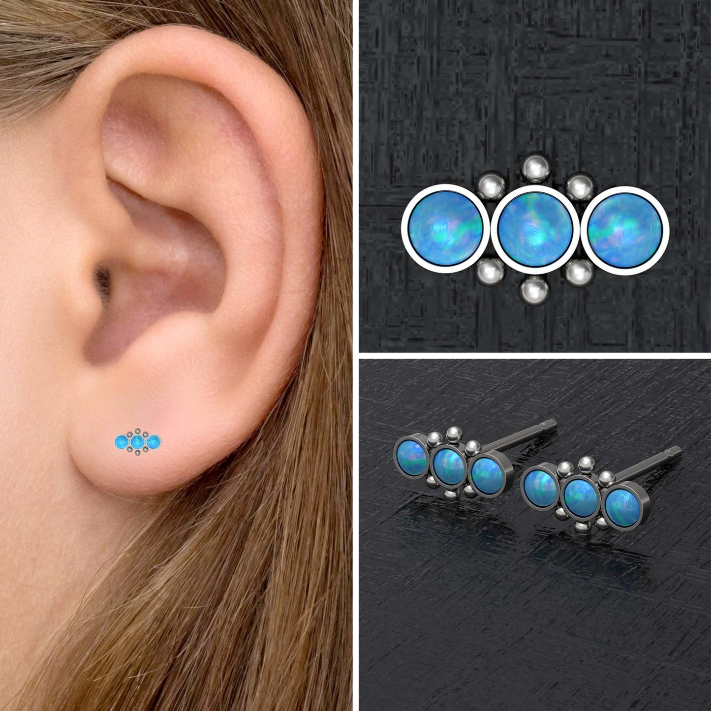 Small Stud Earrings Titanium - TitaniumFashion