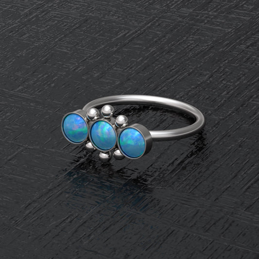 Opal Nose Jewelry Surgical Steel - TitaniumFashion