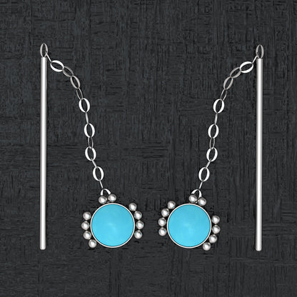 Turquoise Drop Earrings - TitaniumFashion