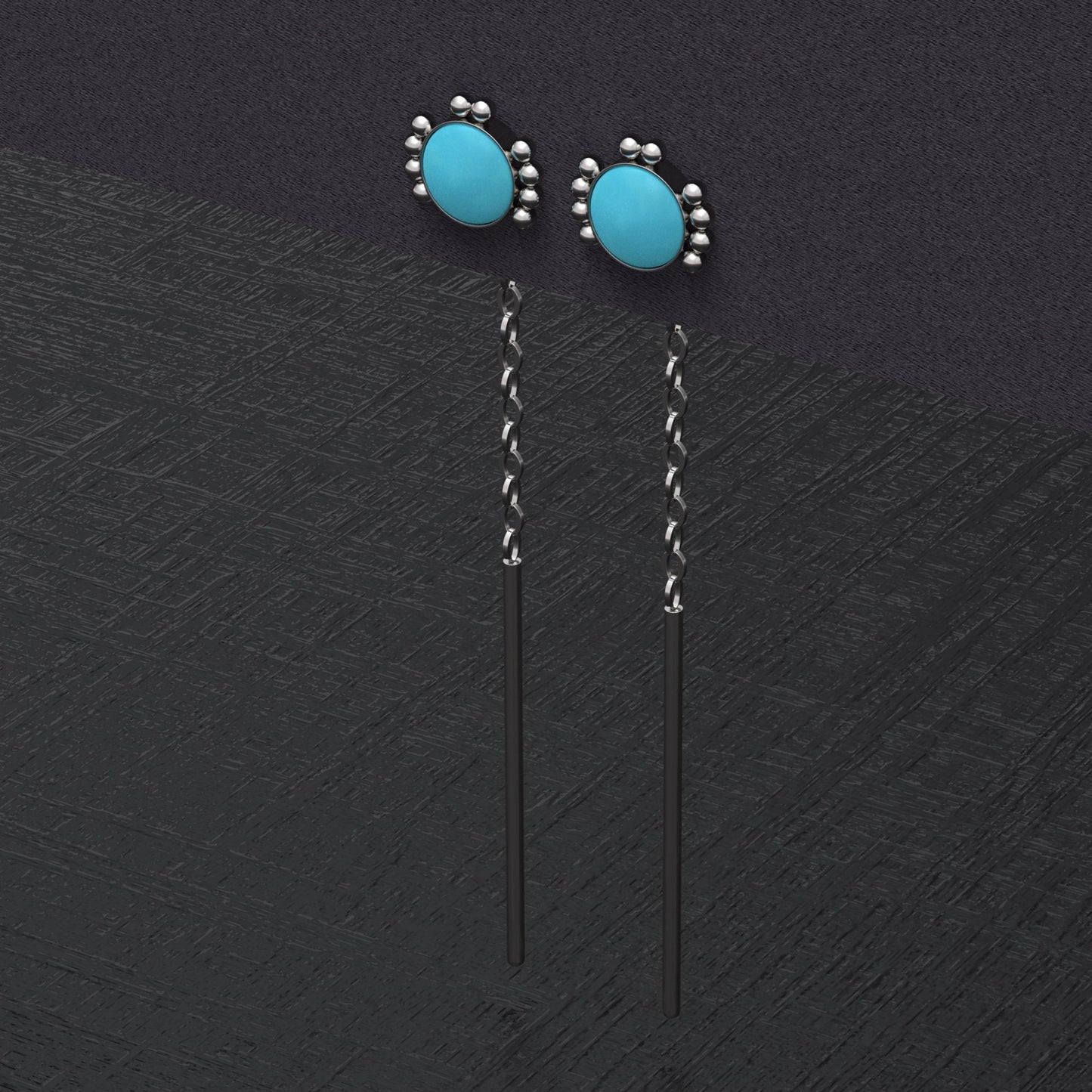 Turquoise Drop Earrings - TitaniumFashion
