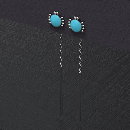 Turquoise Drop Earrings - TitaniumFashion