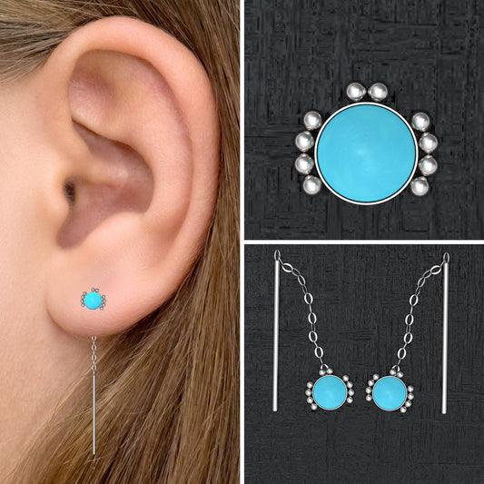 Turquoise Drop Earrings - TitaniumFashion