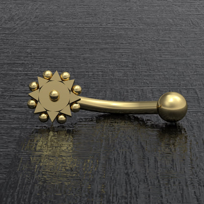 Surgical Steel Curved Barbell Piercing - TitaniumFashion