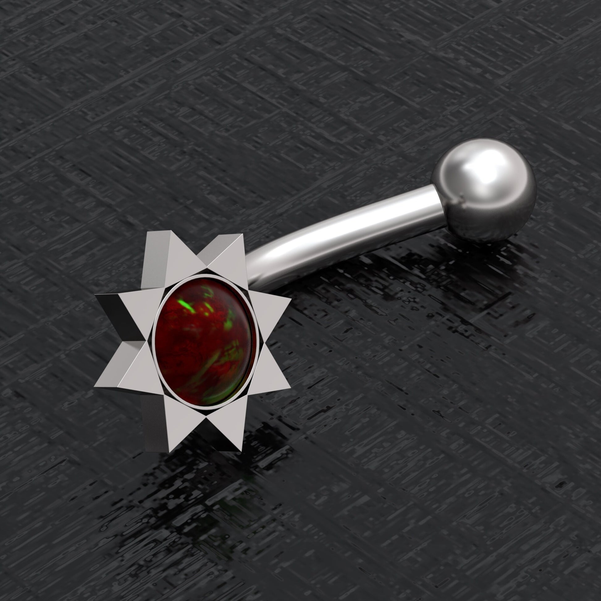 Surgical Steel Eyebrow Jewelry - TitaniumFashion