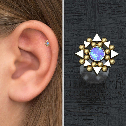 Opal Cartilage Piercing Bioflex - TitaniumFashion