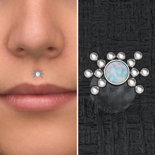 Medusa Lip Ring Bioflex - TitaniumFashion