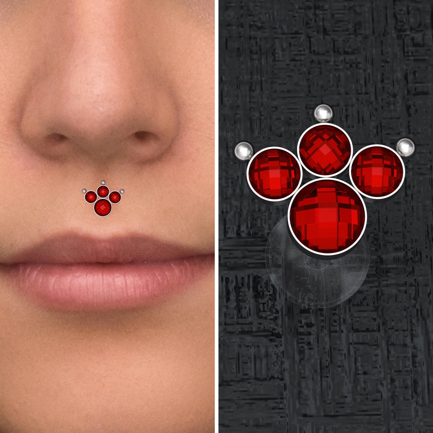 CZ Lip Labret - TitaniumFashion