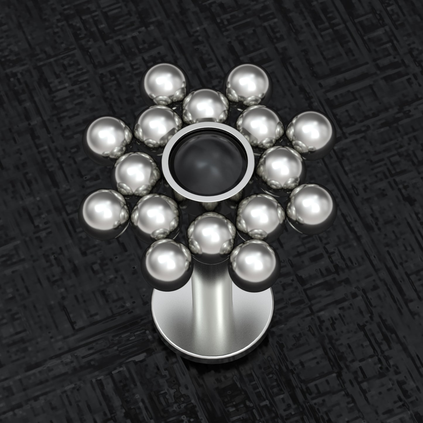 Onyx Lip Piercing Titanium Implant Grade - TitaniumFashion