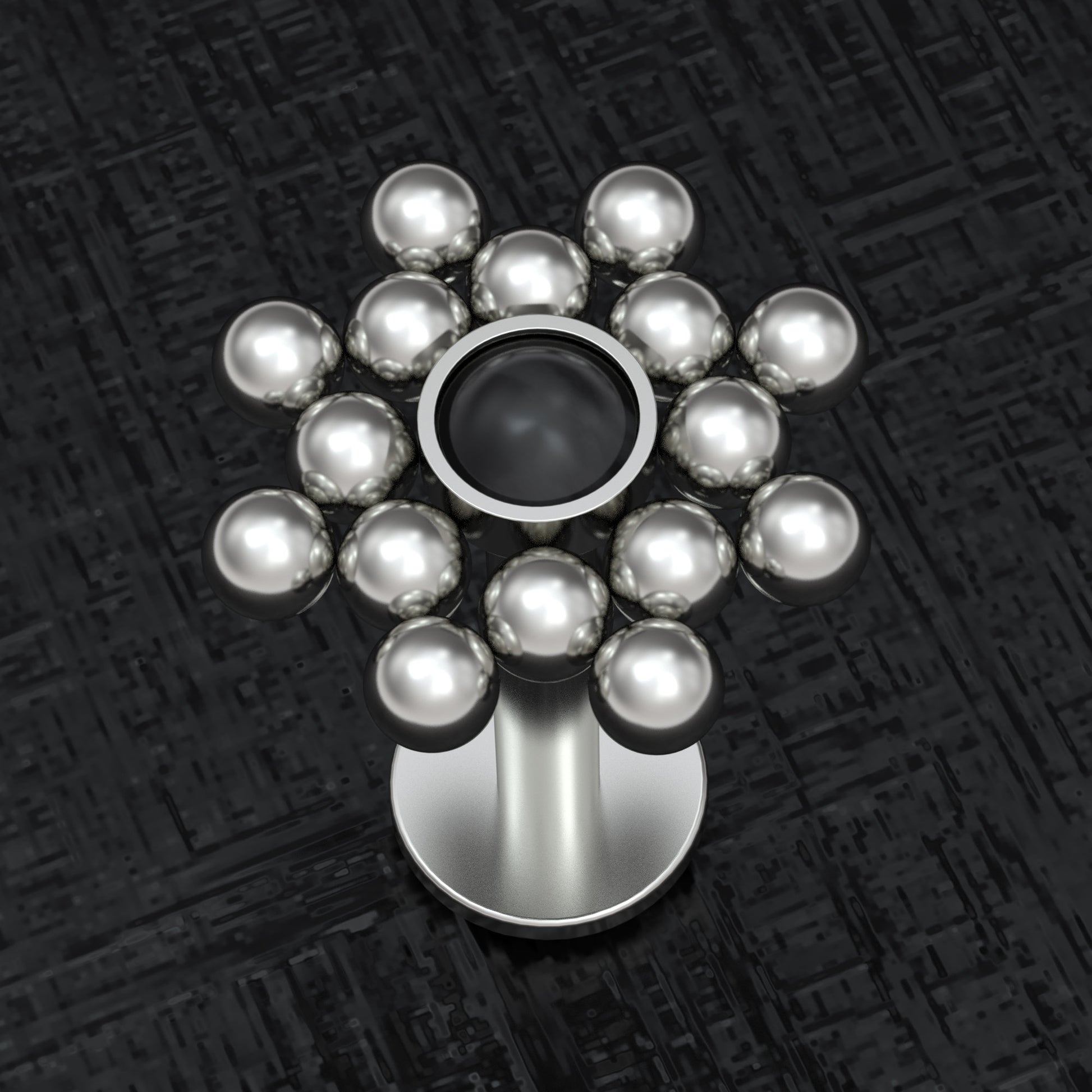 Onyx Lip Piercing Titanium Implant Grade - TitaniumFashion