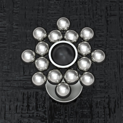 Onyx Lip Piercing Titanium Implant Grade - TitaniumFashion