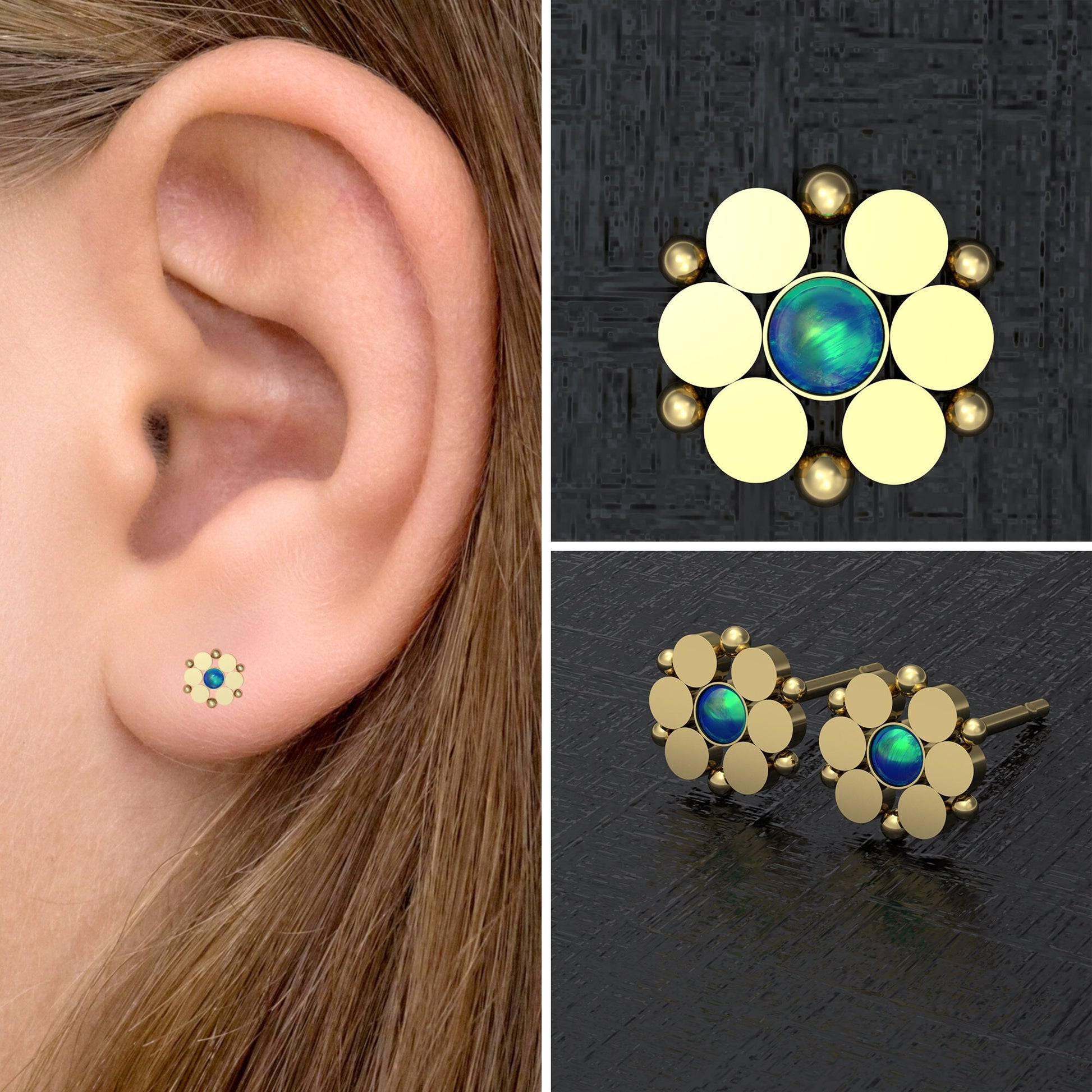 Small Stud Earrings Surgical Steel - TitaniumFashion