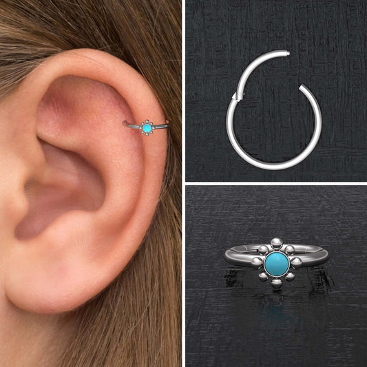 Surgical Steel Tragus Earring Hoop - TitaniumFashion