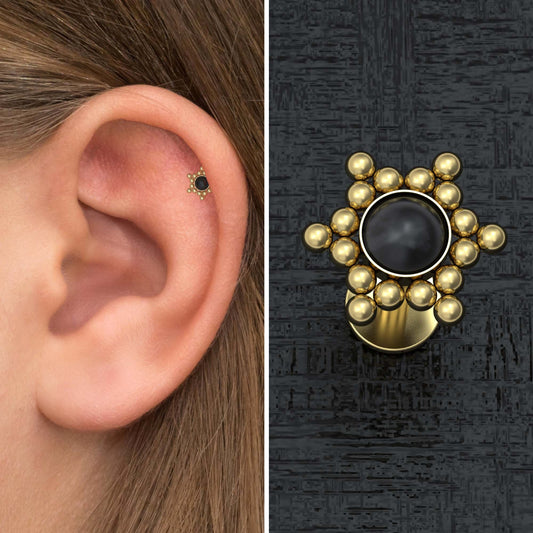 Surgical Steel Forward Helix Earring Stud - TitaniumFashion