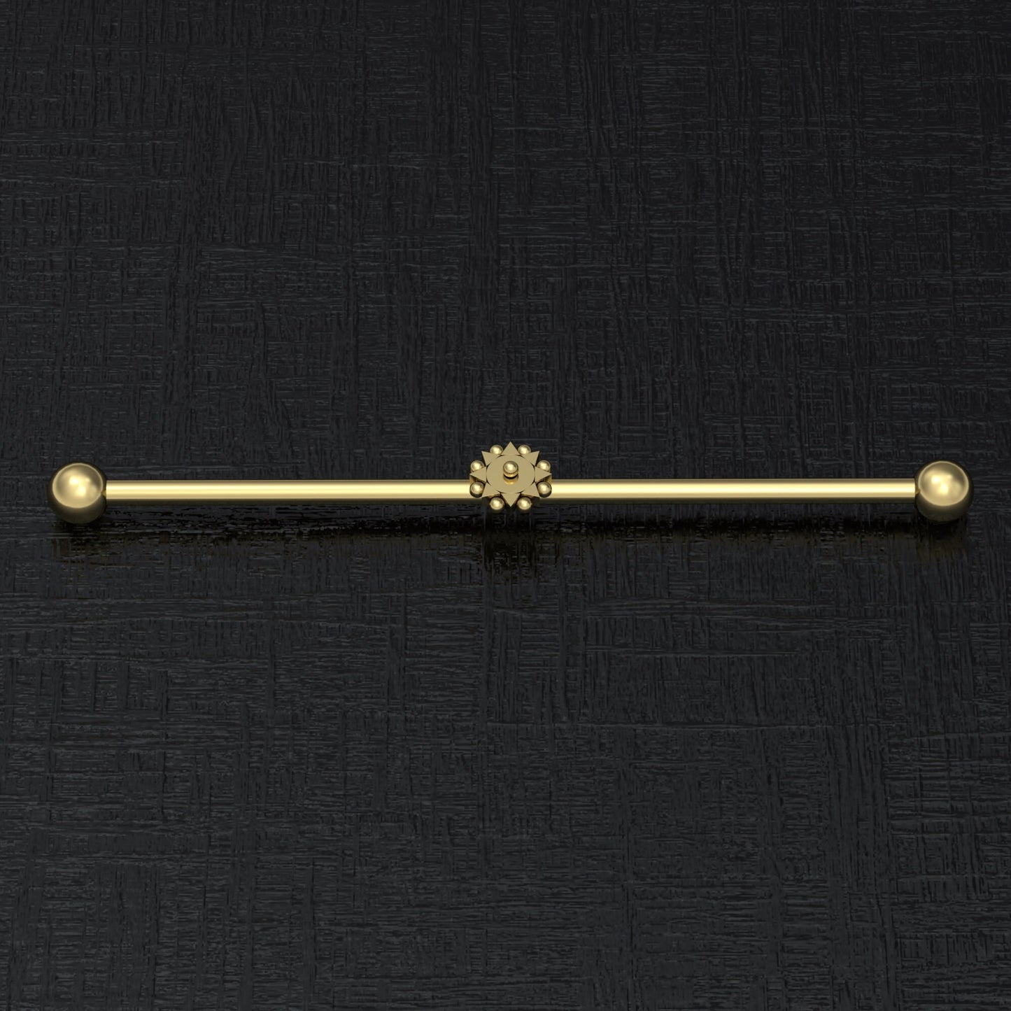 Surgical Steel Industrial Barbell 14g - TitaniumFashion