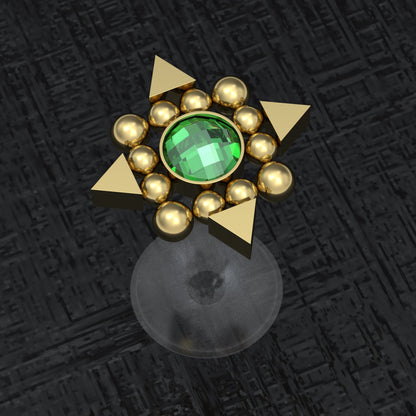 CZ Lip Piercing Bioflex - TitaniumFashion