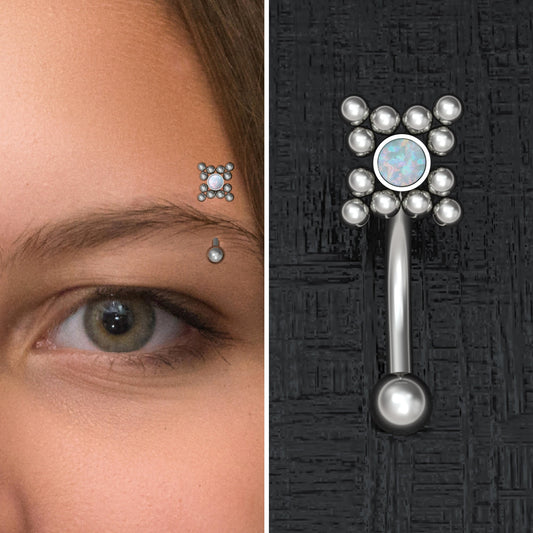 Opal Rook Earring Titanium - TitaniumFashion