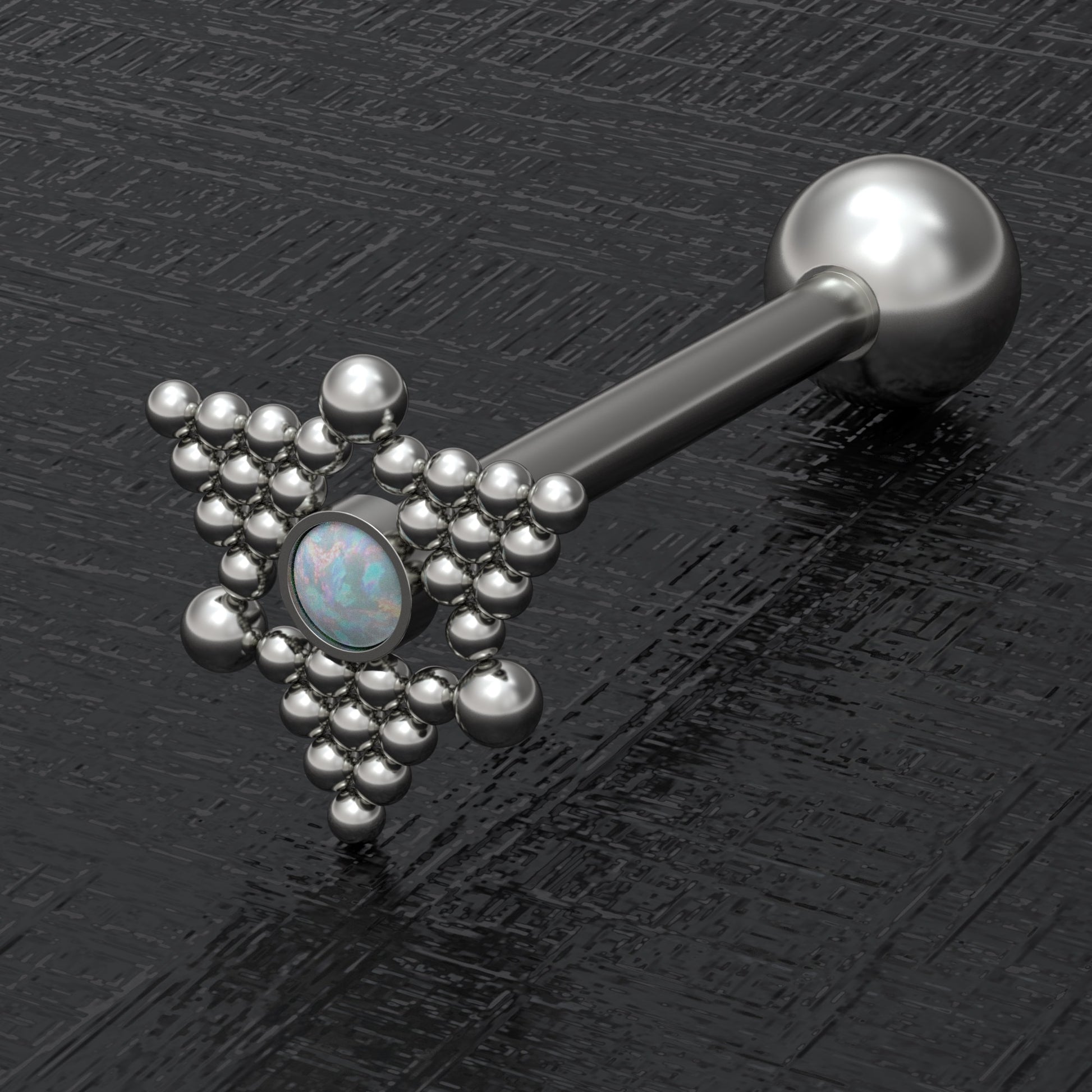 Tongue Barbell Earring Titanium - TitaniumFashion