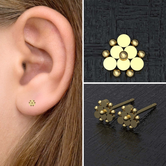 Tiny Stud Earrings Surgical Steel - TitaniumFashion