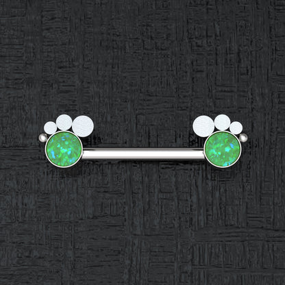 Nipple Ring Barbell Surgical Steel - TitaniumFashion