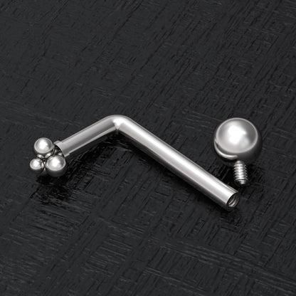 Surgical Steel Vertical Hood Jewelry 14g - TitaniumFashion